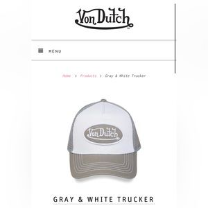 Von Dutch gray&white trucker